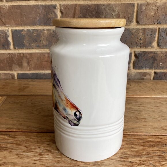 Big Sky Carvers Dean Crouser Watercolor Good Lookin’ Horse Ceramic Canister - Picture 2 of 13